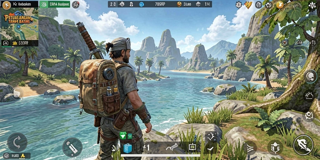 Screenshot gameplay dari 789RP, menampilkan petualangan seru di dunia terbuka.