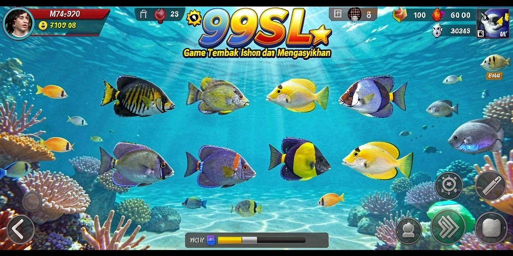 Gameplay seru dari 99SL yang menembak ikan.