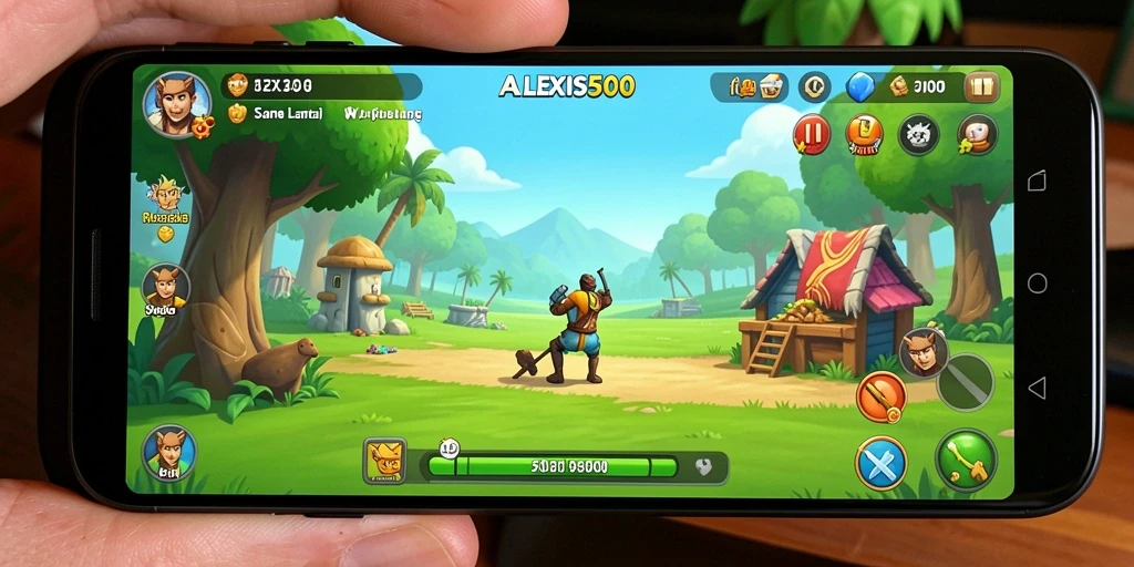 Tampilan gameplay ALEXIS500 yang menarik dan menantang.