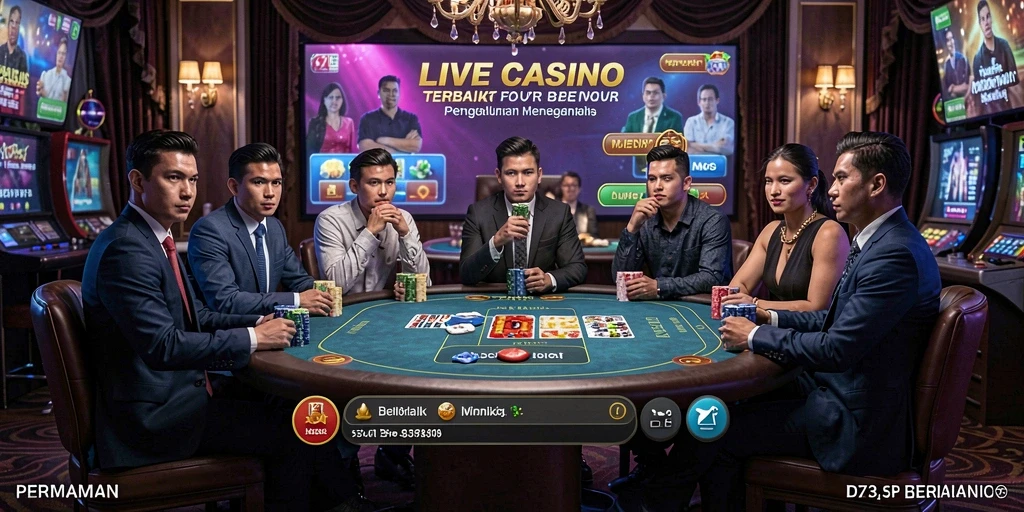 Tampilan gameplay D73 yang menarik dan interaktif dalam Live Casino.