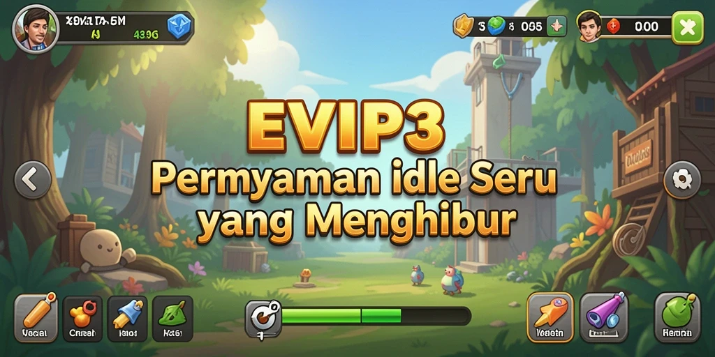 Tampilan gameplay seru di EVIP3 dengan elemen Idle yang menarik.