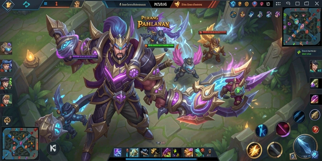 Gameplay seru F7F7 dalam pertempuran strategis.