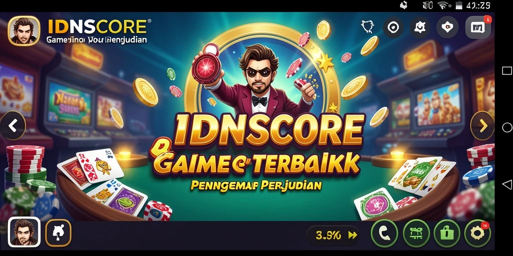 Tampilan gameplay <strong>IDNSCORE</strong> yang menunjukkan suasana kasino yang nyata.