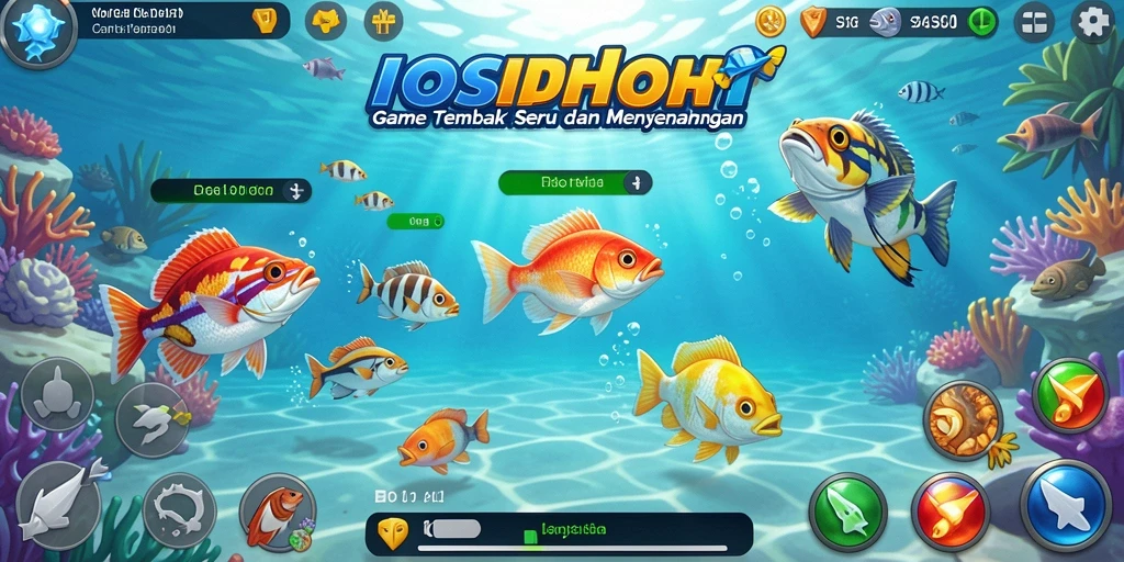 Tampilan gameplay seru dalam game Tembak Ikan IOSBET.