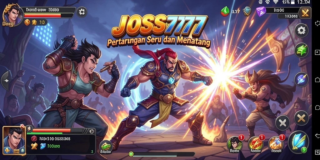 Screenshot gameplay JOSS777 yang menampilkan pertarungan seru.