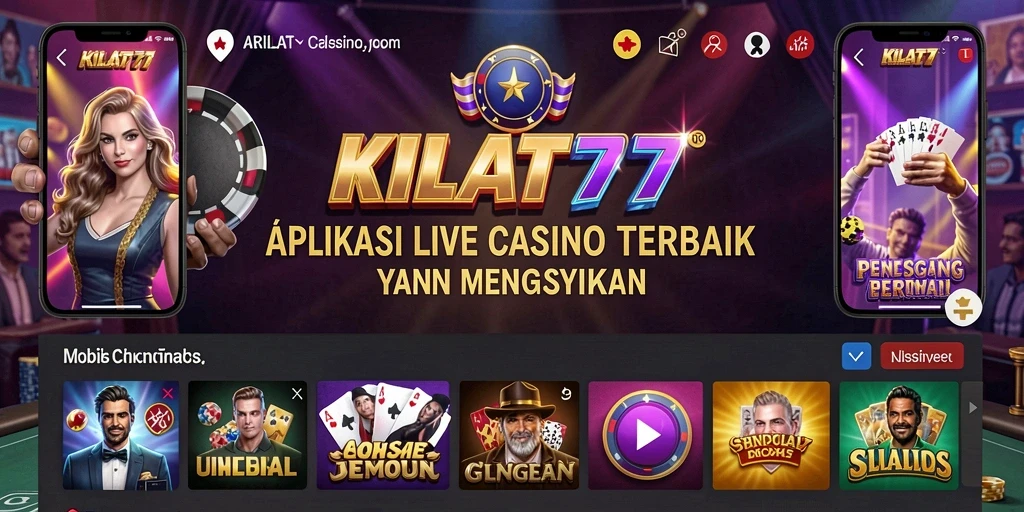 Screenshot KILAT77 menampilkan dealer profesional dan meja permainan Live Casino.