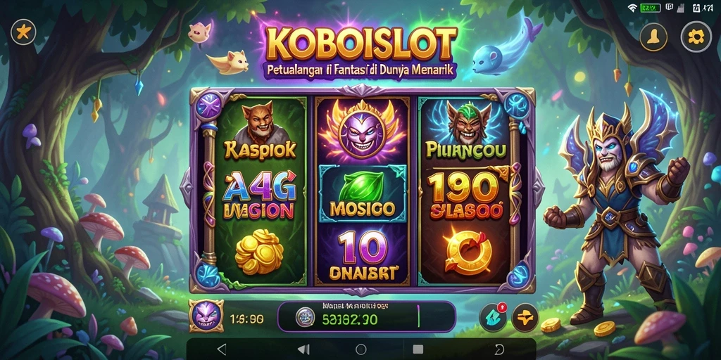Tampilan gameplay seru dalam KOBOISLOT dengan petualangan ARPG yang mendebarkan.