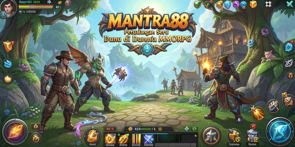 Tangkapan layar dari gameplay <strong>MANTRA88</strong> menunjukkan aksi petualangan yang mendebarkan.