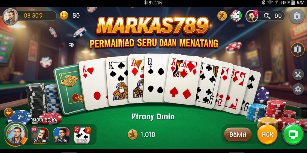 Screenshot menarik dari gameplay seru MARKAS789 dengan variasi Domino.