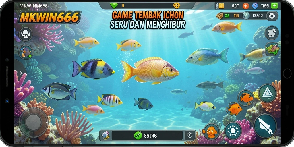Tampilan gameplay seru Tembak Ikan di MKWIN666.