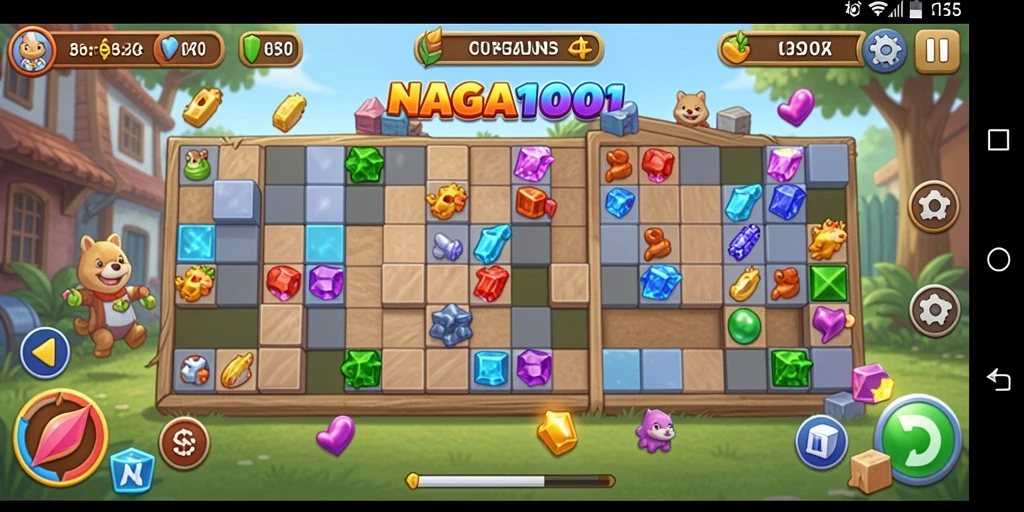 Tampilan gameplay NAGA1001 yang menantang dan penuh warna.
