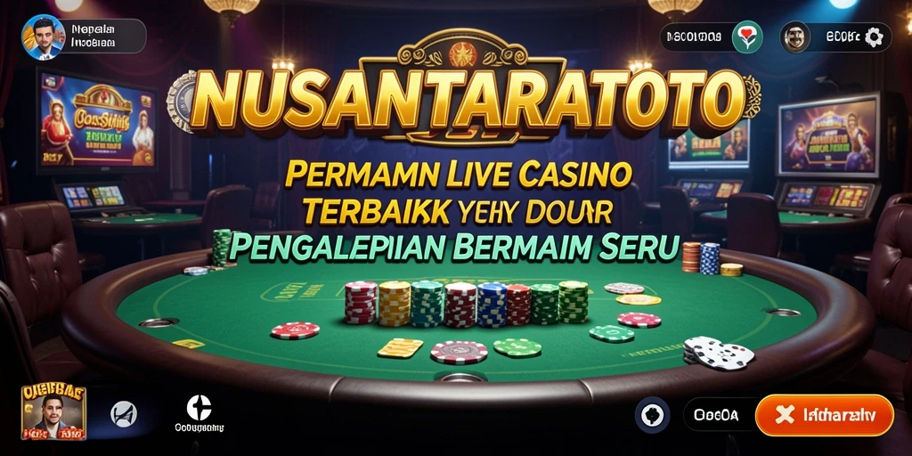 Screenshot gameplay NUSANTARATOTO dengan dealer langsung dan tampilan yang menawan.
