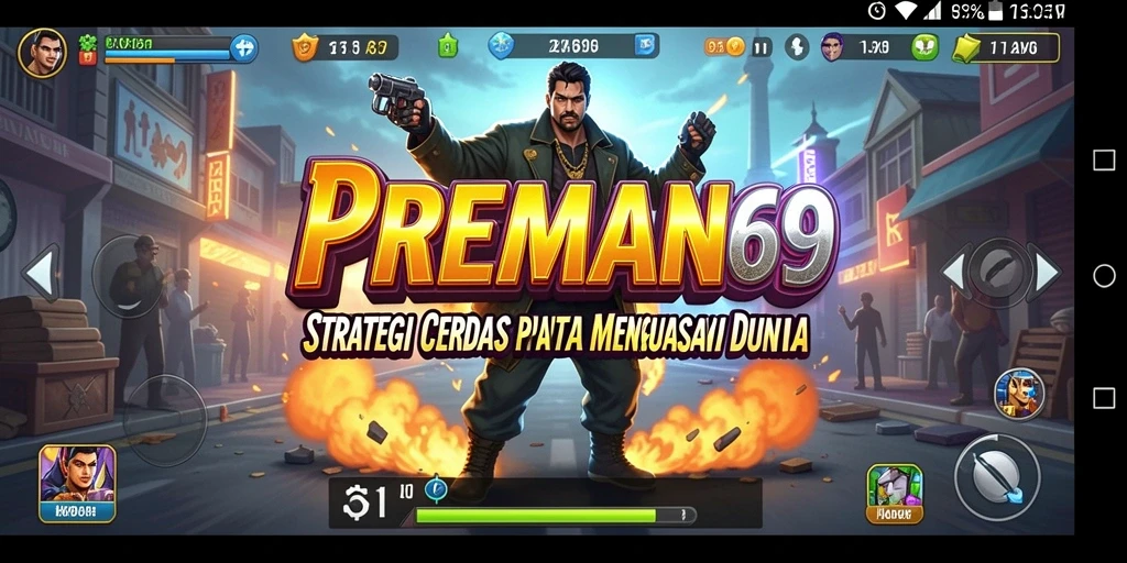 Tampilan gameplay PREMAN69 yang menegangkan dan strategis.