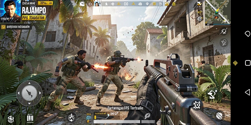 Tampilan gameplay RAJAMPO yang memukau dan intens.