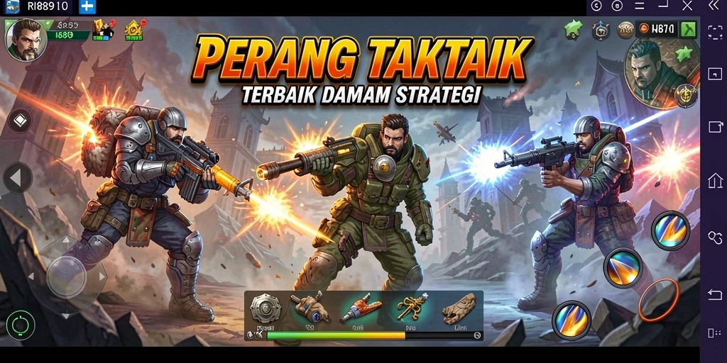 Tampilan menarik dari gameplay strategi RI889 dengan pertempuran yang intens.