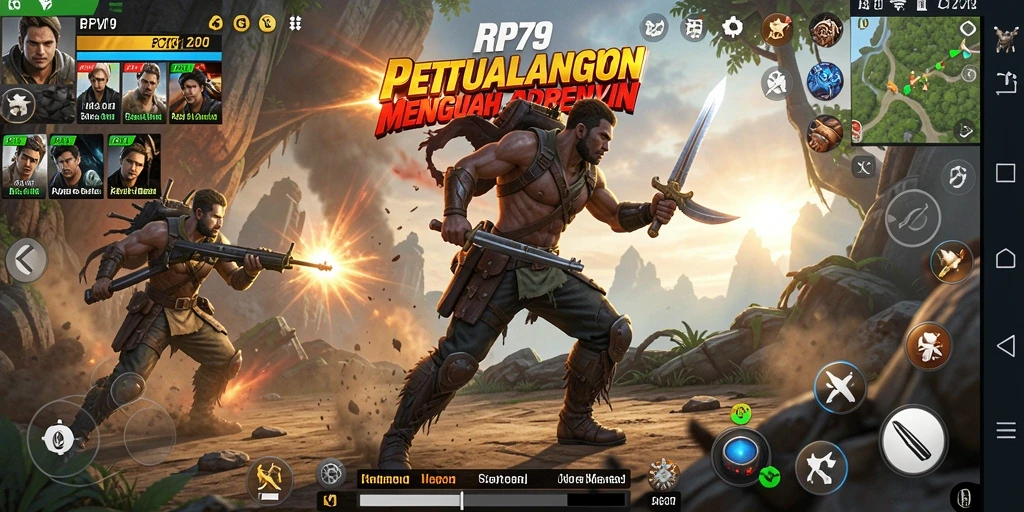 Tangkapan layar dari gameplay seru di RP79 yang penuh aksi.