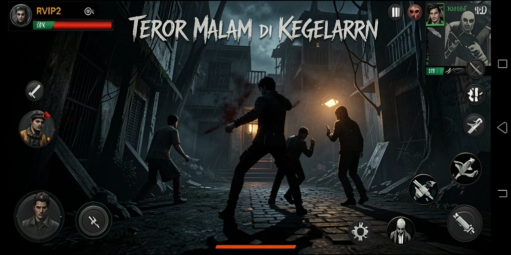 Screenshot gameplay RVIP2 menampilkan suasana Horror yang mencekam dan menegangkan.