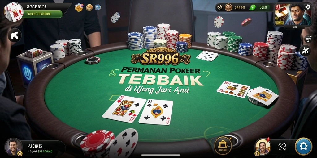 Screenshot SR996 menunjukkan keseruan bermain Poker yang mendebarkan.