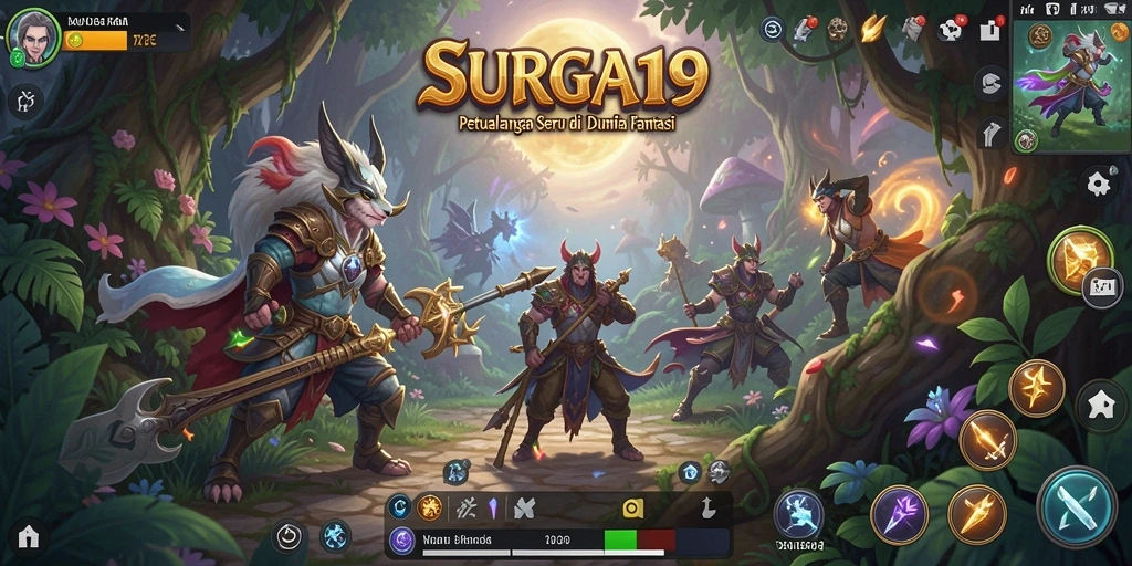 Tangkapan layar gameplay SURGA19 menampilkan aksi petualangan yang mendebarkan.