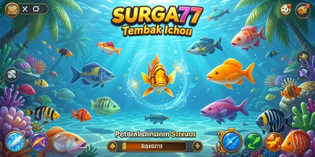Tangkapan layar gameplay SURGA77 yang penuh aksi Tembak Ikan.