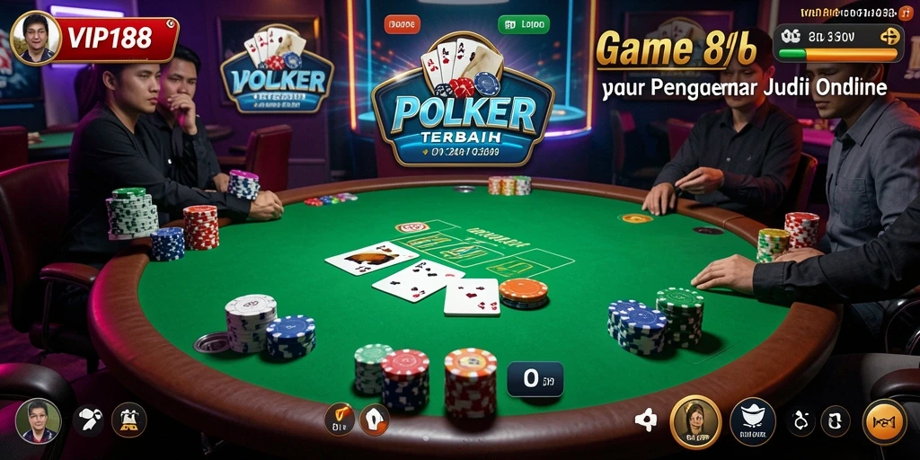 Tangkapan layar gameplay Poker VIP188 yang seru dan mengasyikkan.