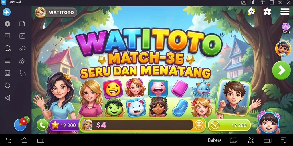 Screenshot menampilkan gameplay seru WATITOTO dengan grafik yang cerah.